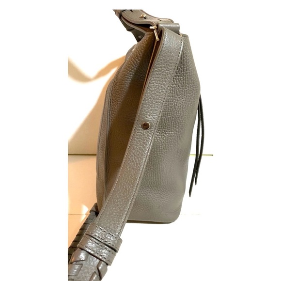 Allsants Elegant Gray Leather Shoulder Bag - Picture 6 of 10